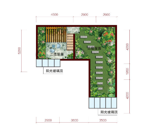 东方玫瑰谷芳香小镇独栋别墅 五房户型 建面150(三层)